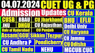 04th July 2024 CUET UG amp PG Admission Updates  Answer Key  Result  Merit List  Counselling [upl. by Annagroeg]