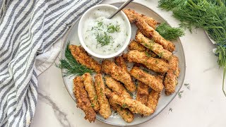 Air Fryer Eggplant Fries And Dill Dip Recipe [upl. by Valerle18]