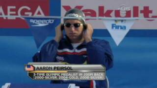 Aaron Peirsol gets title and new record from Universal Sports [upl. by Hiltan]