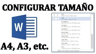 Cómo configurar el tamaño de hoja A4 A5 A3 Carta y el tamaño Sobre para un documento en Word [upl. by Tireb]