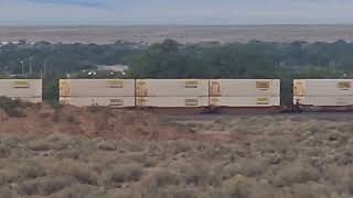 BNSF eastbound intermodal train in Belen New Mexico 062424 [upl. by Adnof]