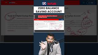 Kotak Mahindra Bank Open Account Zero Balance  Kotak 811 Account Opening Online Zero Balance [upl. by Lledniuq]