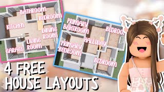 🏠 4 FREE TWOSTORY HOUSE LAYOUT IDEAS FOR BLOXBURG  Free To Use Roblox Bloxburg  Axrielii [upl. by Africa627]