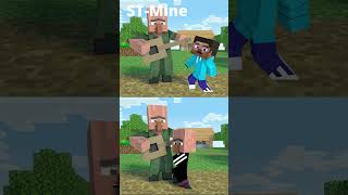 Good deeds of baby Steve VS Bad deeds of the baby Villager Part 2 shorts [upl. by Subak]