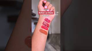 Nykaa Lip Glaze Lip Oil Swatches [upl. by Janek913]