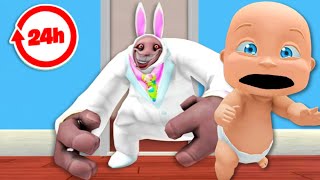 Baby Escapes EVIL EASTER BUNNY For 24 HOURS [upl. by Hoffarth]