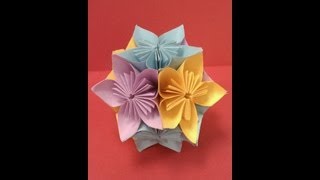 DIY How to Fold an Origami Kusudama Flower Ball Easy Paper Craft [upl. by Oiril611]