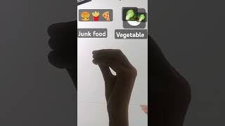 Junk food vs vegetables like subscribe food trending shorts [upl. by Innavoj]