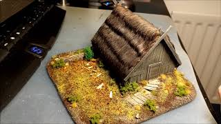 Making Terrain  Warbases quotGrub Hutquot  Dark AgesRohan House [upl. by Mikkel808]