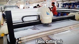 Automatic Fabric Spreading and Fabric Cutting machine Gerber Fabric cutter machineLay cutting mc [upl. by Rellia]