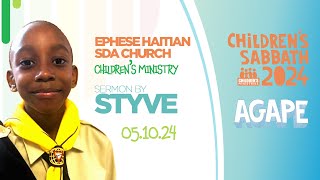 Worship Service  Childrens Ministry  100524  Brother Styve Hilaire [upl. by Crabb]