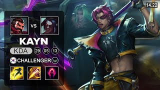 Kayn vs Graves Jungle  KR Challenger  Patch 1422 Season 14 [upl. by Nnaecyoj66]