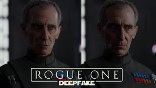 Deepfaking Tarkin amp Leia in Rogue One A Star Wars Story 4K [upl. by Franchot17]