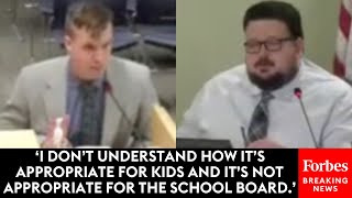 School Board Pres Tries To Shut Down Dad Reading Aloud Book From School Library Then Dad Responds [upl. by Merlina]