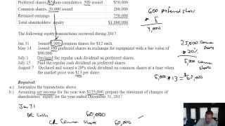 Module 10 Video 3  Shareholders Equity  Problem 101A Concluded [upl. by Hsaniva529]