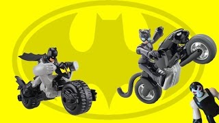 Batman Races vs Catwoman but Bane is waiting imaginext toys [upl. by Illyes]