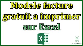 Excel modele facture gratuit a imprimer [upl. by Etnaud]