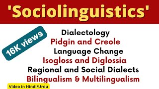 Sociolinguistics  Types of Sociolinguistics  Terms in HindiUrdu [upl. by Ariaz]