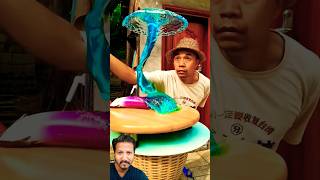 Slow motion water effect😲water slowmotion greensreen green reaction reactionvideo shorts [upl. by Amikat]