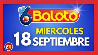 Resultado BALOTO REVANCHA del MIERCOLES 18 de septiembre 2024 [upl. by Lorette]