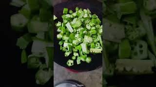 How to make okrabhindi recipe shortvideo indianrecipes [upl. by Assirrem697]