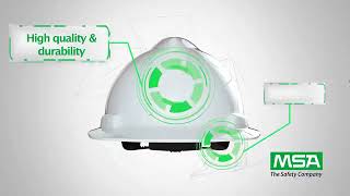 MSA V Gard Safety Protective Helmet [upl. by Nohsauq]