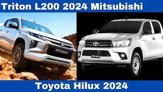 The Triton L200 2024 Mitsubishi Vs Toyota Hilux 2024 are Popular Pickup Trucks Comparison [upl. by Lurleen248]