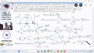 TEMA 13 MECÁNICA CUÁNTICA  1321 CÁLCULO DE PROBABILIDAD EN LA PARTÍCULA EN UNA CAJA [upl. by Quillon]