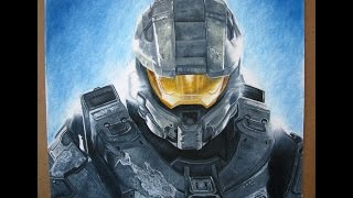 Dibujando a Master Chief  Drawing Master Chief [upl. by Sairahcaz]