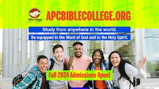 APC Bible College – Starts 05 August 2024 Online Elearning Free OnCampus in Bangalore India [upl. by Ihcego]