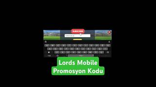 PROMOSYON KODU  LORDS MOBİLE LORDS MOBİLE PAGANİ lordsmobile [upl. by Adaminah999]