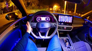 New Seat Leon 2021  NIGHT POV Test drive amp FULL REVIEW FR 15 eTSI DSG [upl. by Juanita]