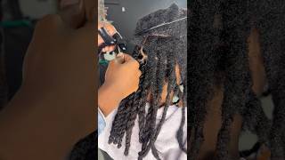 Crochet maintenance Retwist explore tranding locs [upl. by Nosnevets]