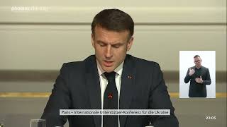 Macron Ukraine Support Conference 26022024 auf Phoenix Dolmetscher Heikamp [upl. by Alvord]