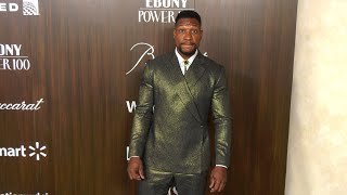 Jonathan Majors quot2024 EBONY Power 100 Galaquot Green Carpet [upl. by Inimak]