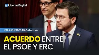 El PSOE y ERC llegan a un acuerdo para los presupuestos en Cataluña [upl. by Terrijo666]