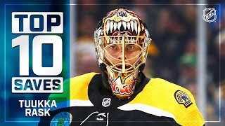 Top 10 Tuukka Rask saves from 201819 [upl. by Ihsoyim]