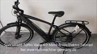 Specialized Turbo Vado 40 Mens Brose Intube 500WH Elektro Shimano XT Shadow Fahrrad 2019 Schwarz [upl. by Nightingale]