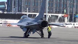 F16s for Warbirds Over Wanaka at Christchurch Airport [upl. by Eimoan]