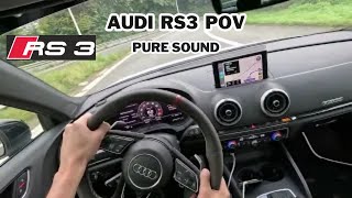 Audi RS3 Stage 1 POV Pure Sound [upl. by Erreipnaej]