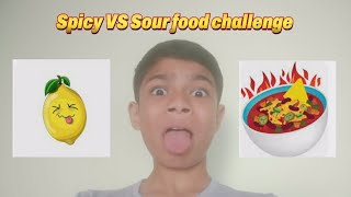 Spicy VS Sour food challenge Gone wrong 🤢 [upl. by Ativel]