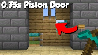 Minecraft Super Fast 3x3 Piston Door 075s [upl. by Sommers]