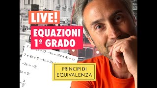 MATEMATICA LEZIONI EQUAZIONI DI PRIMO GRADO principi di equivalenza esercizi svolti equazioni [upl. by Ainosal539]