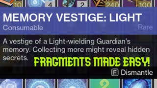 Prismatic Fragments done EASY How to get Vestiges of Light easily for Prismatic Fragments [upl. by Eneleoj]