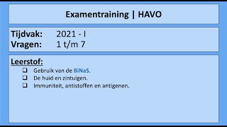 Havo examentraining  2021I  Vraag 1 tm 7 [upl. by Pinelli]