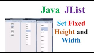 Java JList  Set Fixed Cell Width and Height [upl. by Akimaj827]