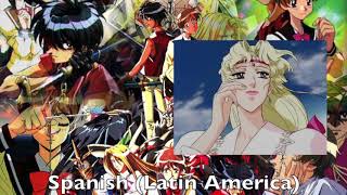 Vision of Escaflowne Opening Multilanguage Comparison [upl. by Lombardo]