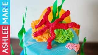 Under the Sea cake  gumpaste fondant and chocolate coral  Finding Dory Cake [upl. by Stewardson]