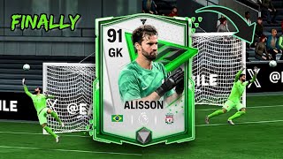 91 ALISSONS REVIEW IN FC MOBILE  FC MOBILE GAMEPLAY ⚽ [upl. by Ori]