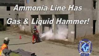 Controlled Liquid Ammonia Release 1quot Line  100 PSIG [upl. by Elbam]